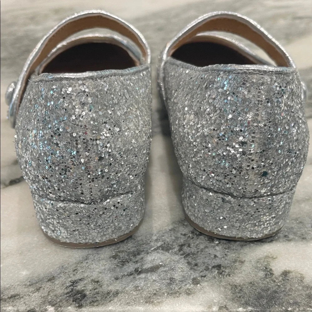 J.Crew Girls' K12 slip on glitter-low heel Mary Jane Shoes